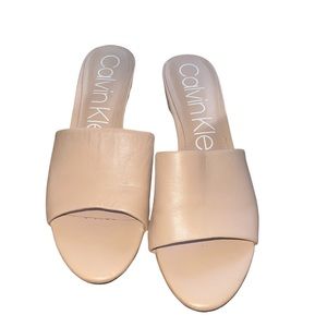 Calvin Klein nude sandal heels